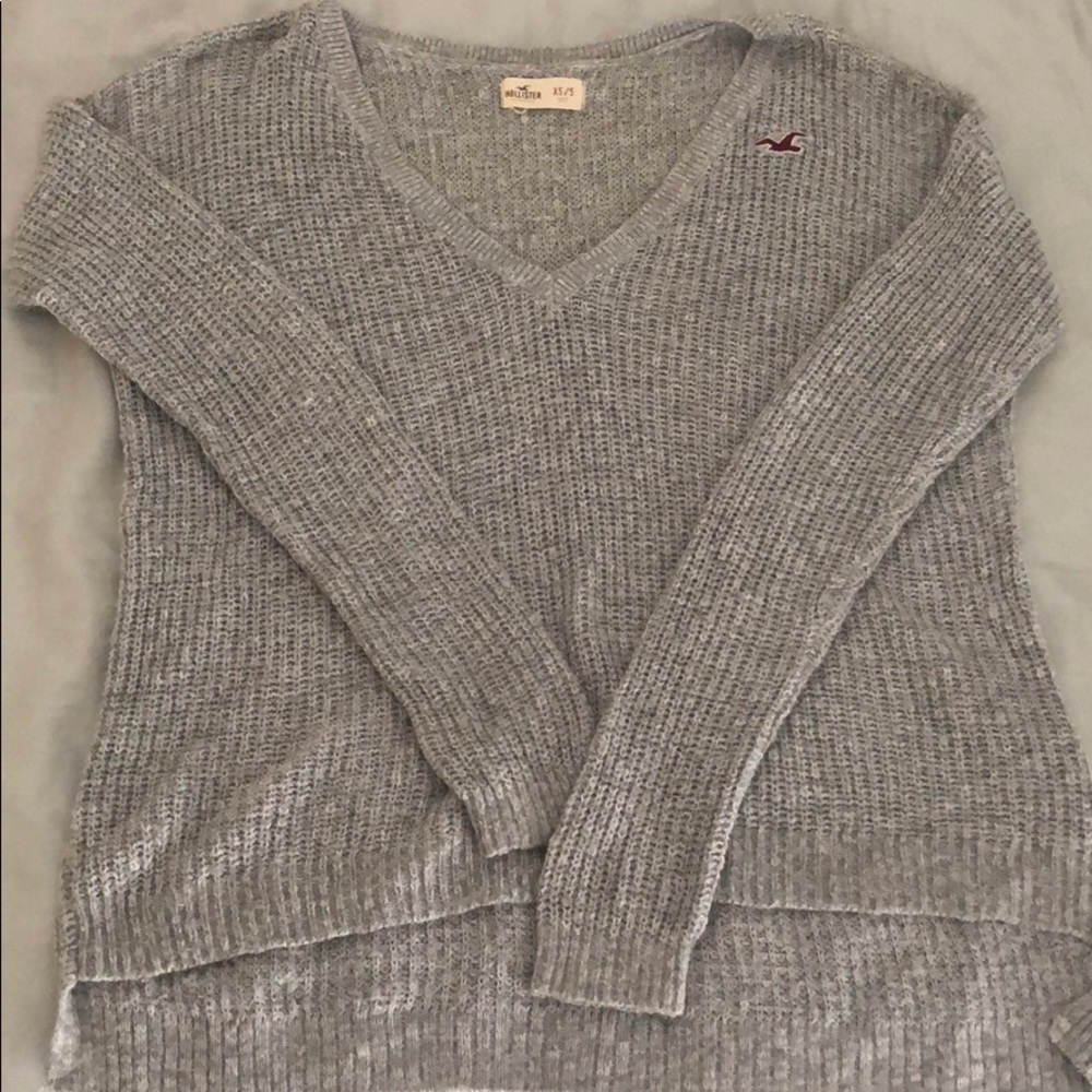 Hollister, gray, knit sweater - Picture 1 of 3